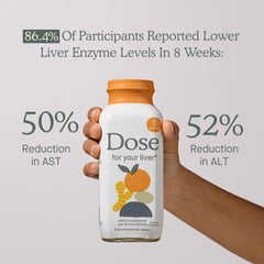 Dose for Your Liver stainless steel shot glass for precise dosing.