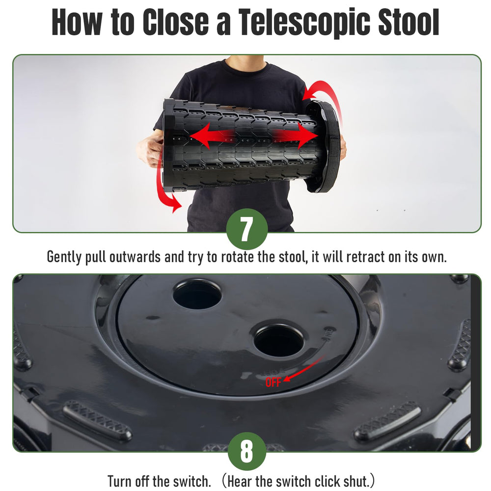 Doseno foldable stool lightweight at two point two pounds for easy carry.