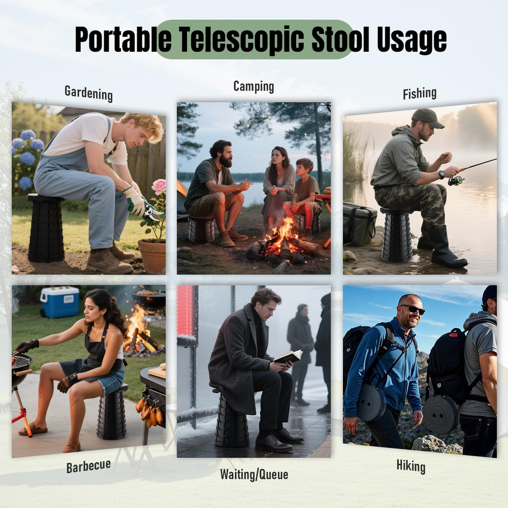 Doseno foldable stool multi-use for camping and BBQ.