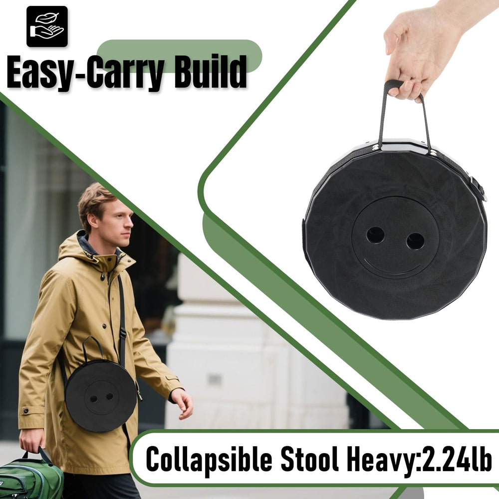 Doseno foldable stool in outdoor fishing setting.