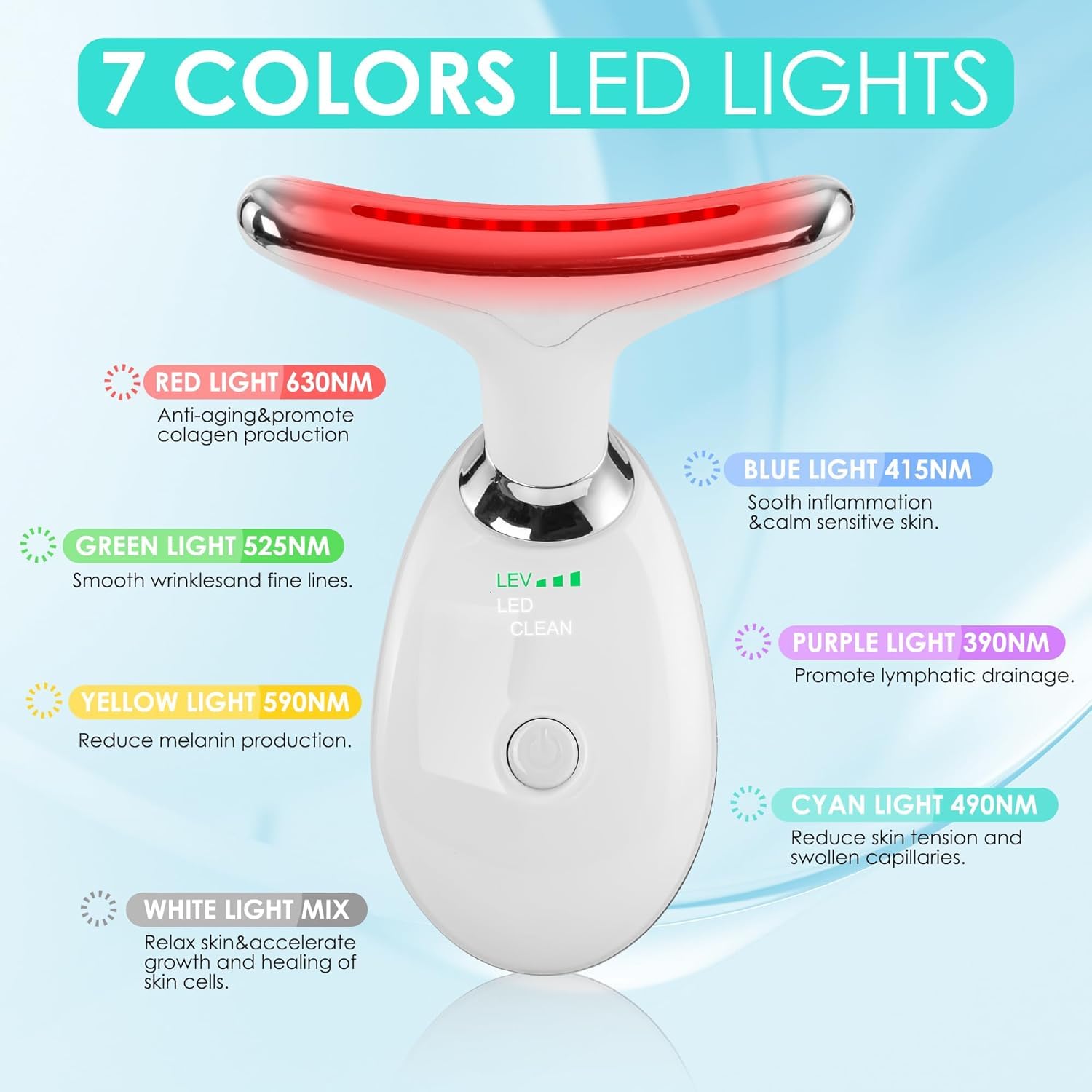 Doset Facial Massager showing three modes for customization.