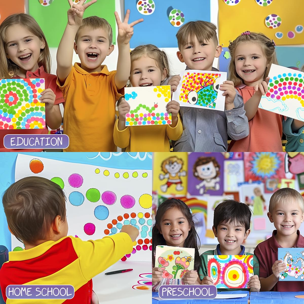 DOSEWART art activities like bingo daubing and dot painting.
