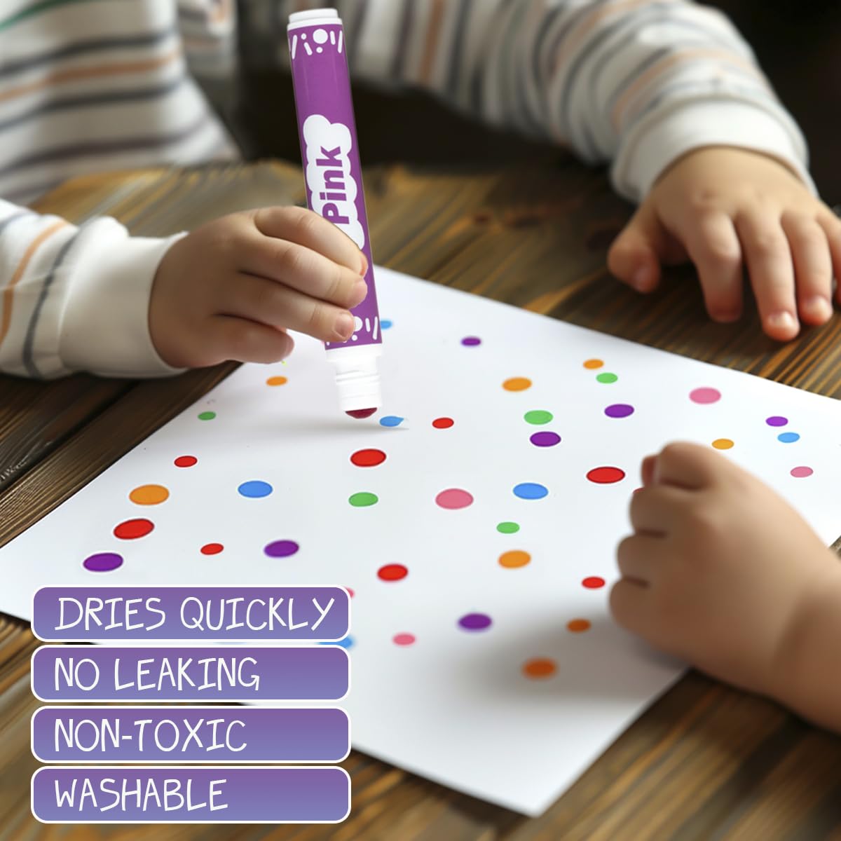 DOSEWART bright color assortment supports color learning and creativity.