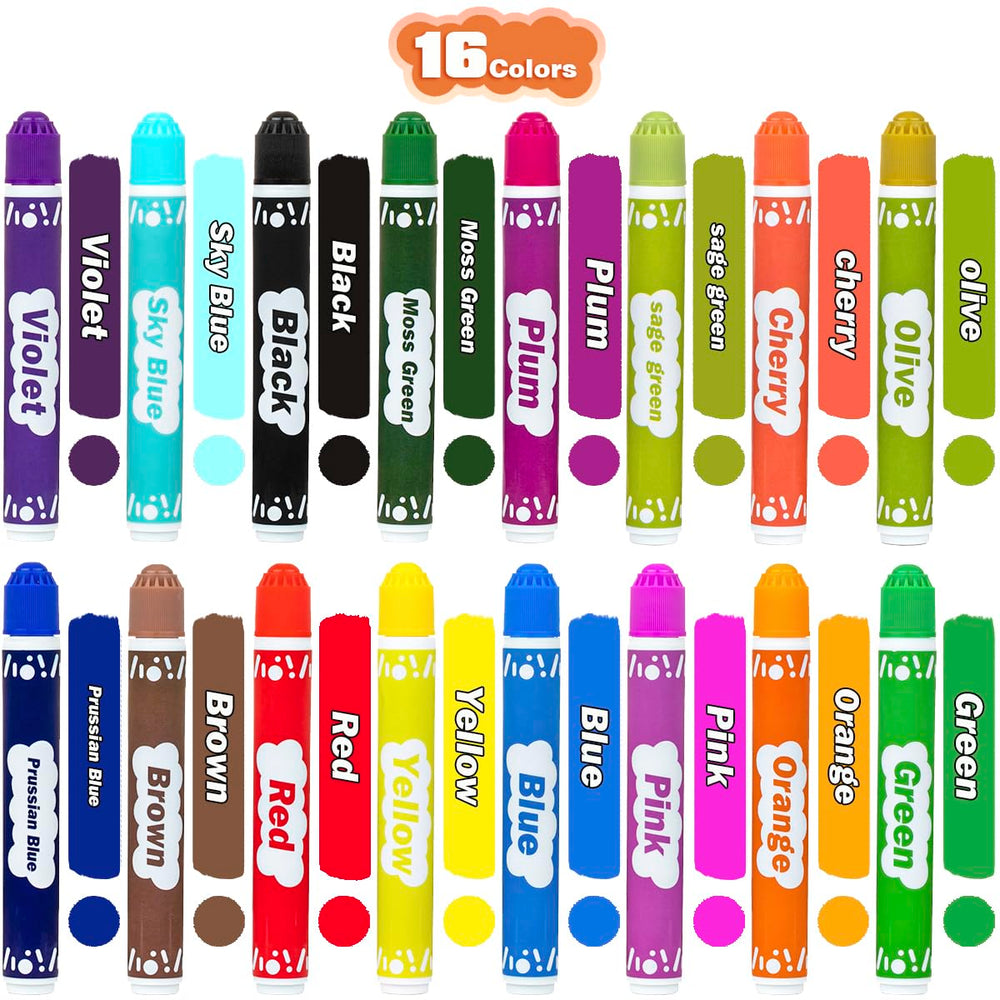 DOSEWART dot markers feature an easy-grip design for little hands.