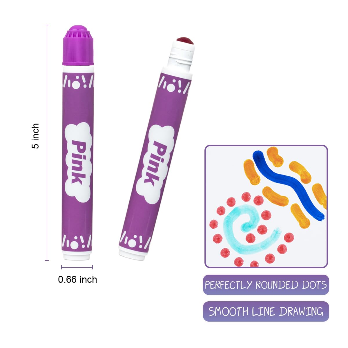 DOSEWART dot markers with washable ink for easy cleanup after crafting.