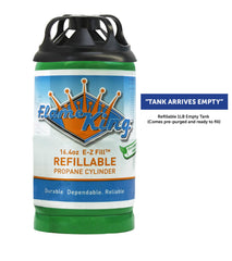 Flame King dot-certified refillable tank emphasizes safety and legality