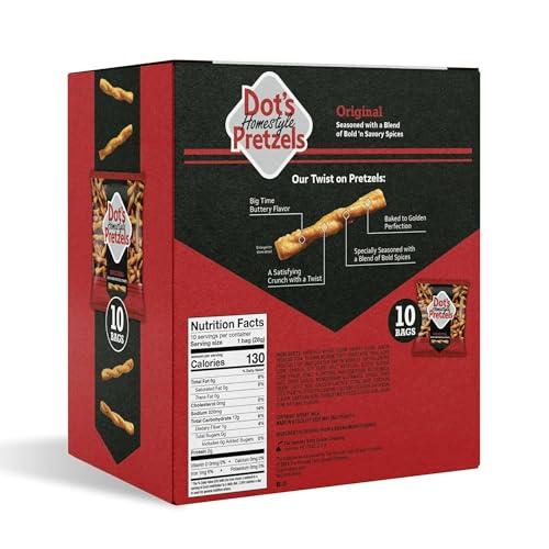 Dot's Homestyle Pretzels bag on a table, inviting snack before a game.