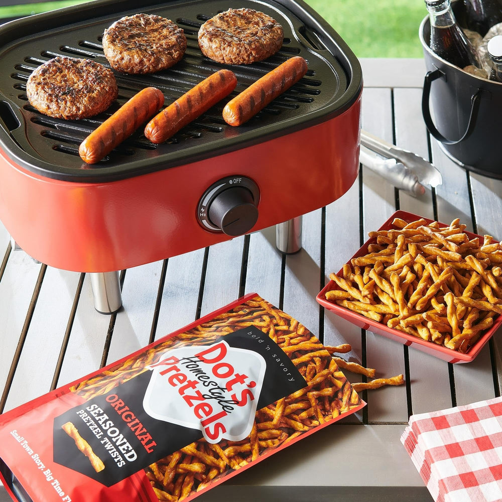 Dot's Pretzels seasoning closeup highlights bold, savory notes.