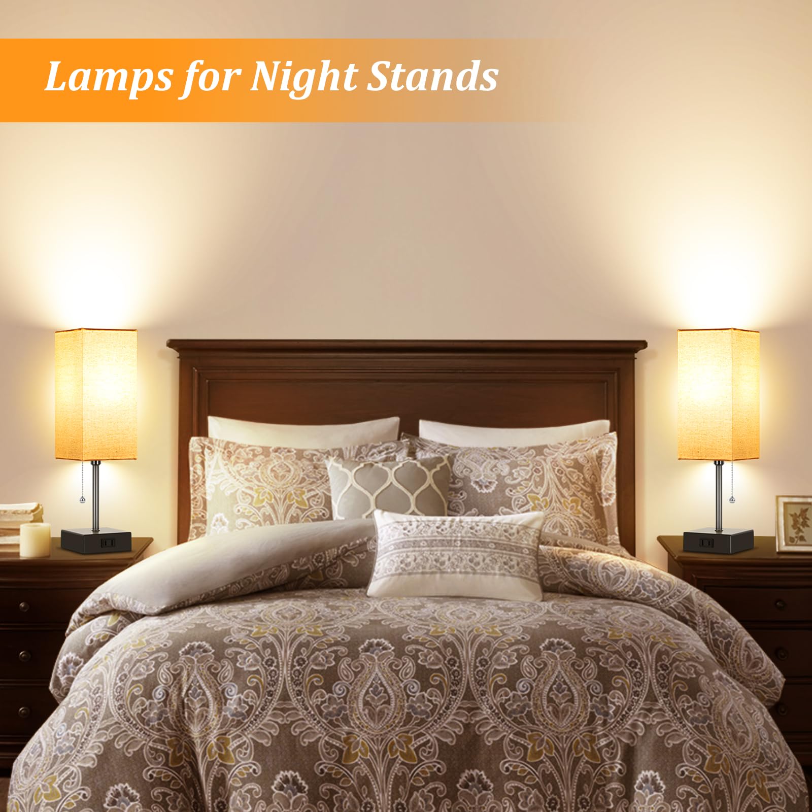 Dott Arts minimalist nightstand lamp complements modern decor.