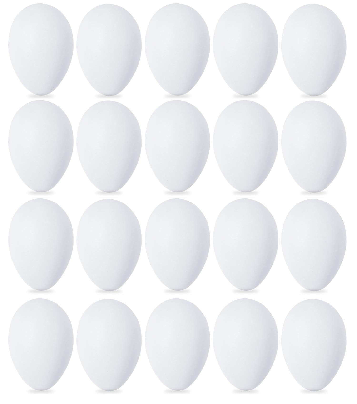 Double Couple white plastic eggs ready for Easter hunts and easy customization