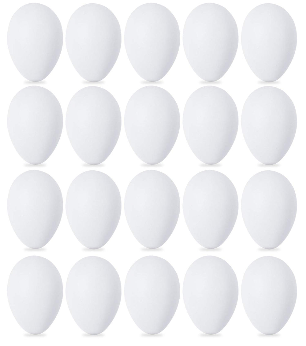 Double Couple white plastic eggs ready for Easter hunts and easy customization