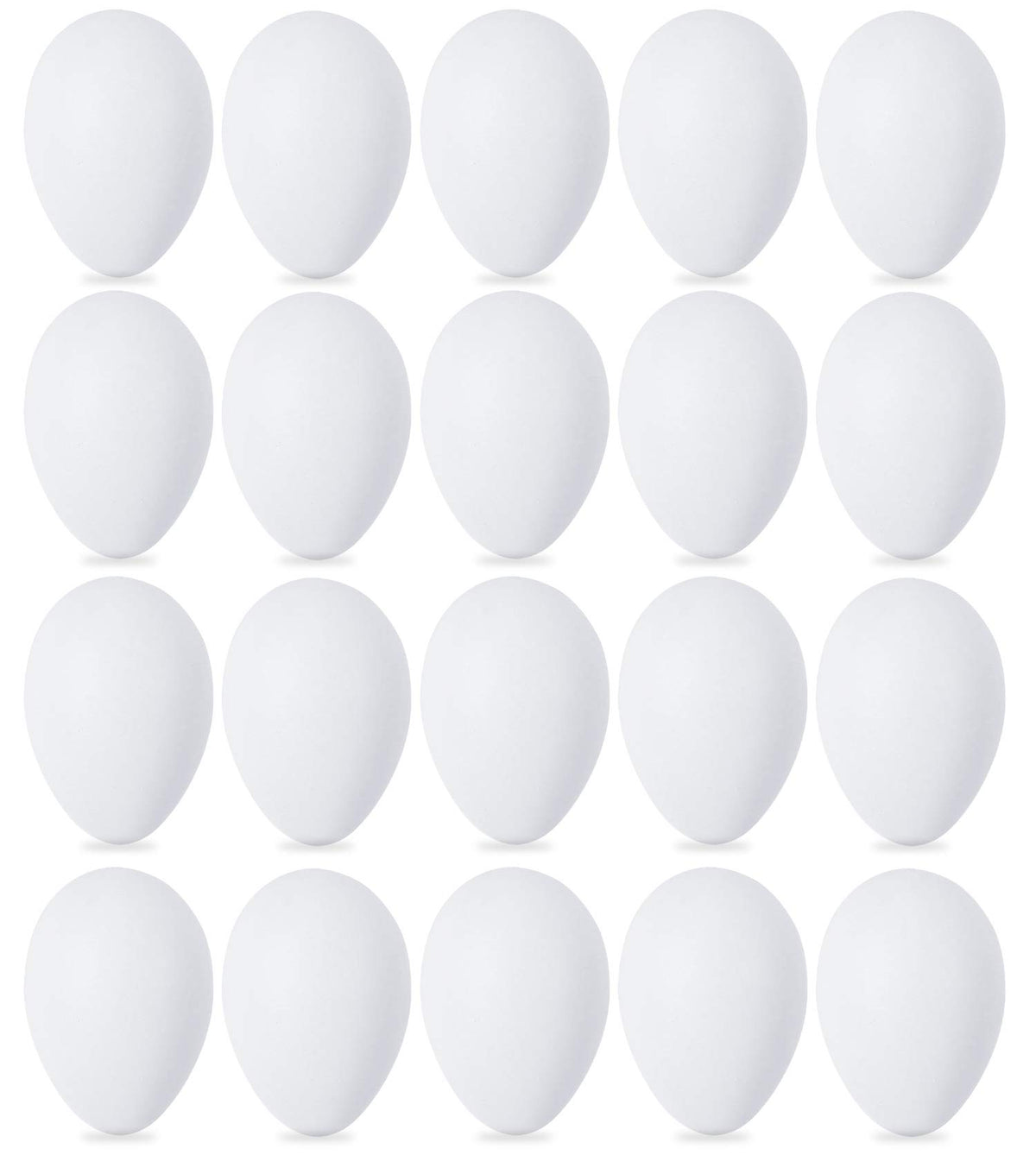 Double Couple white plastic eggs ready for Easter hunts and easy customization