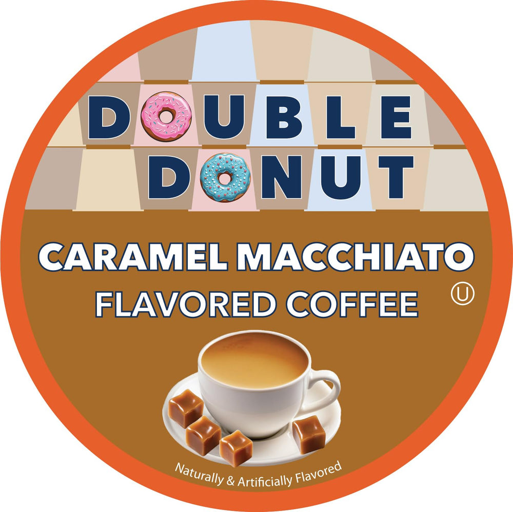 Close-up of caramel macchiato pod highlighting rich flavor notes.