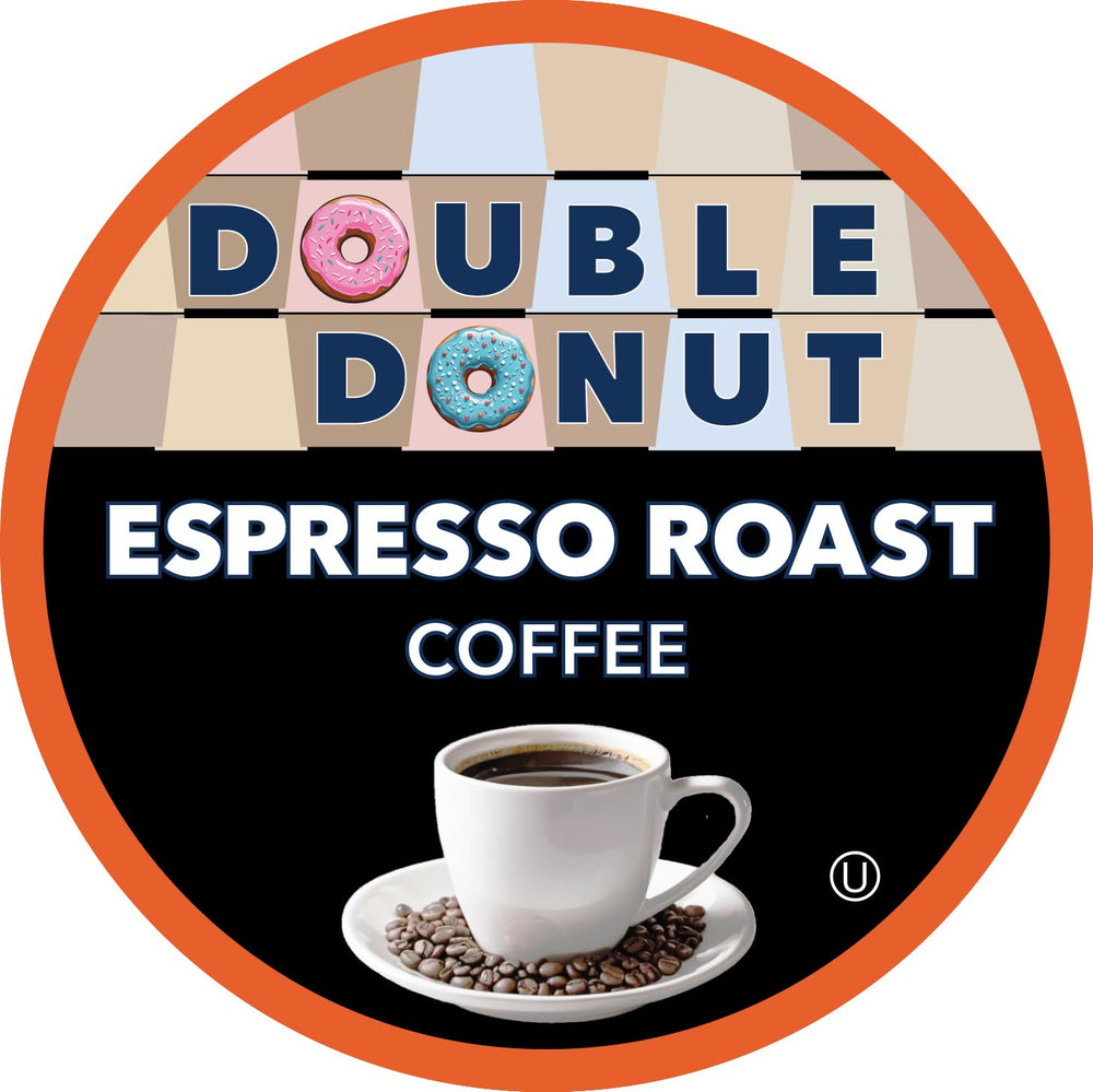 Double Donut coffee pods fit Keurig brewers for quick espresso at home.