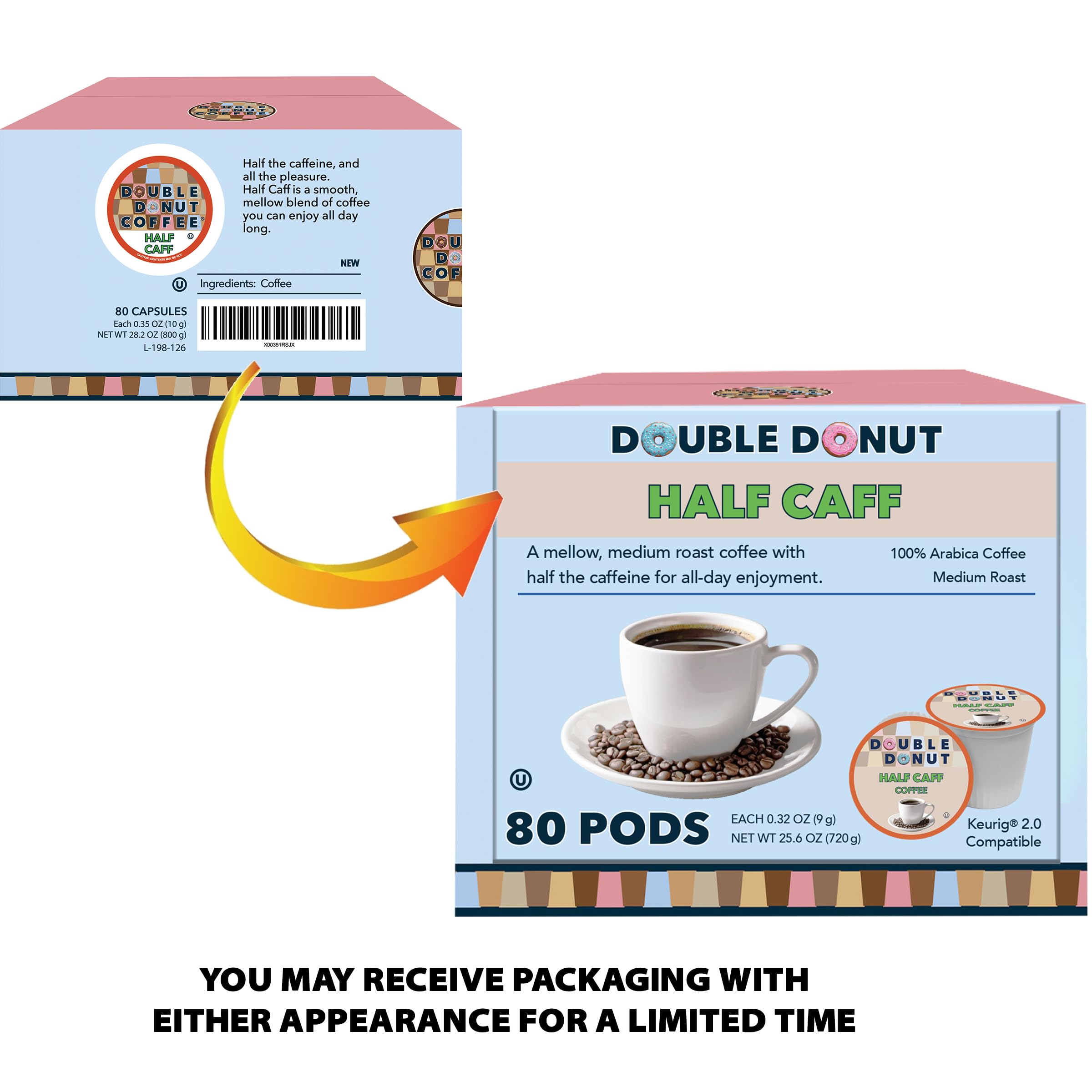 Double Donut Coffee beans, 100% Arabica, delivering smooth, medium-roast character.