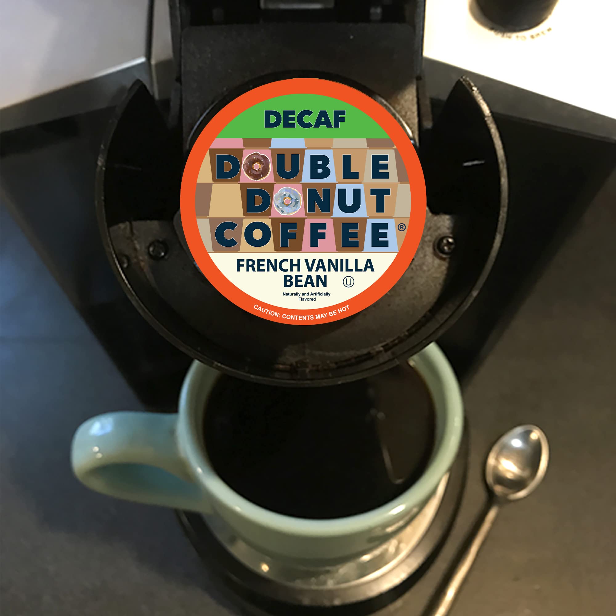 Double Donut winter wedding coffee pod image suggests a practical, crowd-pleasing beverage option.