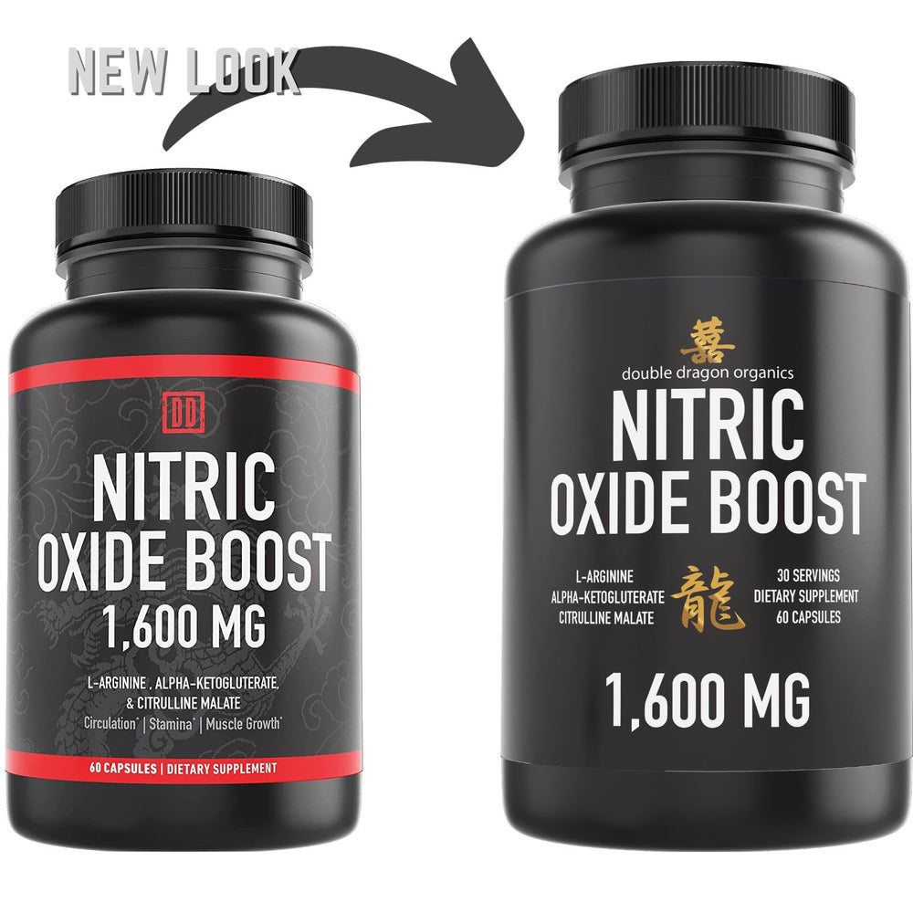 Double Dragon Organics label close-up emphasizes brand trust and premium formula.