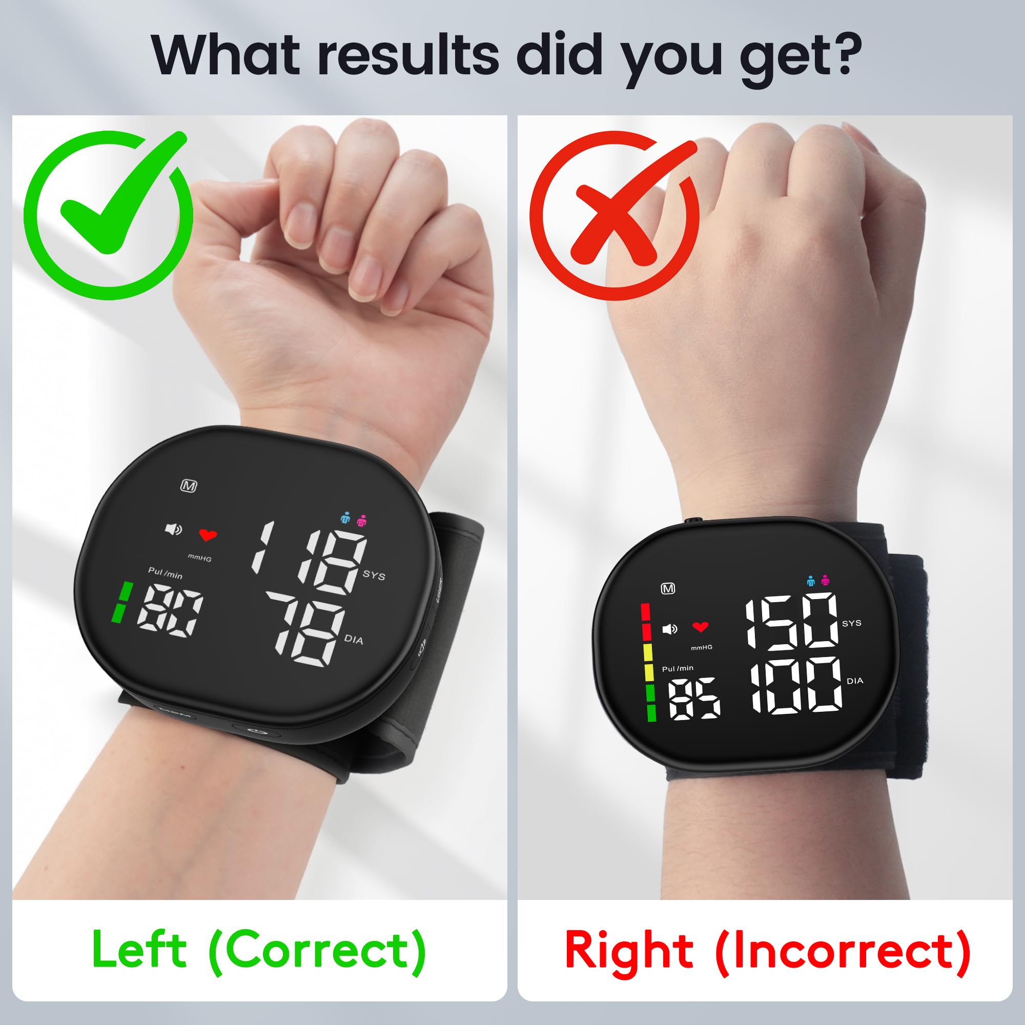 Double love wrist monitor showing two user memory modes for family tracking.