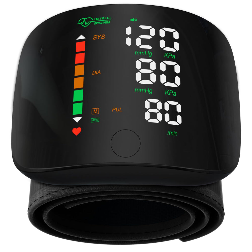 Double Love wrist blood pressure monitor with LED display for quick at-a-glance readings.