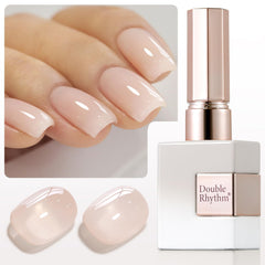 Double Rhythm A1511 beige nude gel polish bottle for a neutral manicure