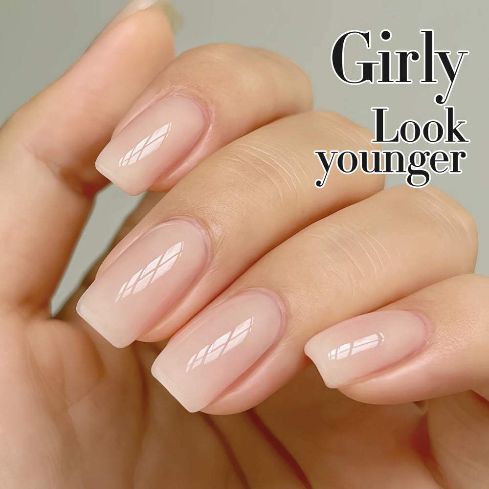 Double Rhythm A1511 sheer swatches reveal soft pastel milky translucency