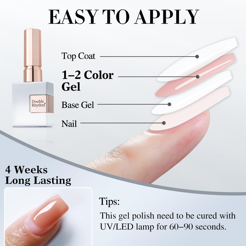 At-home nail station with Double Rhythm gel polish for DIY manicures.