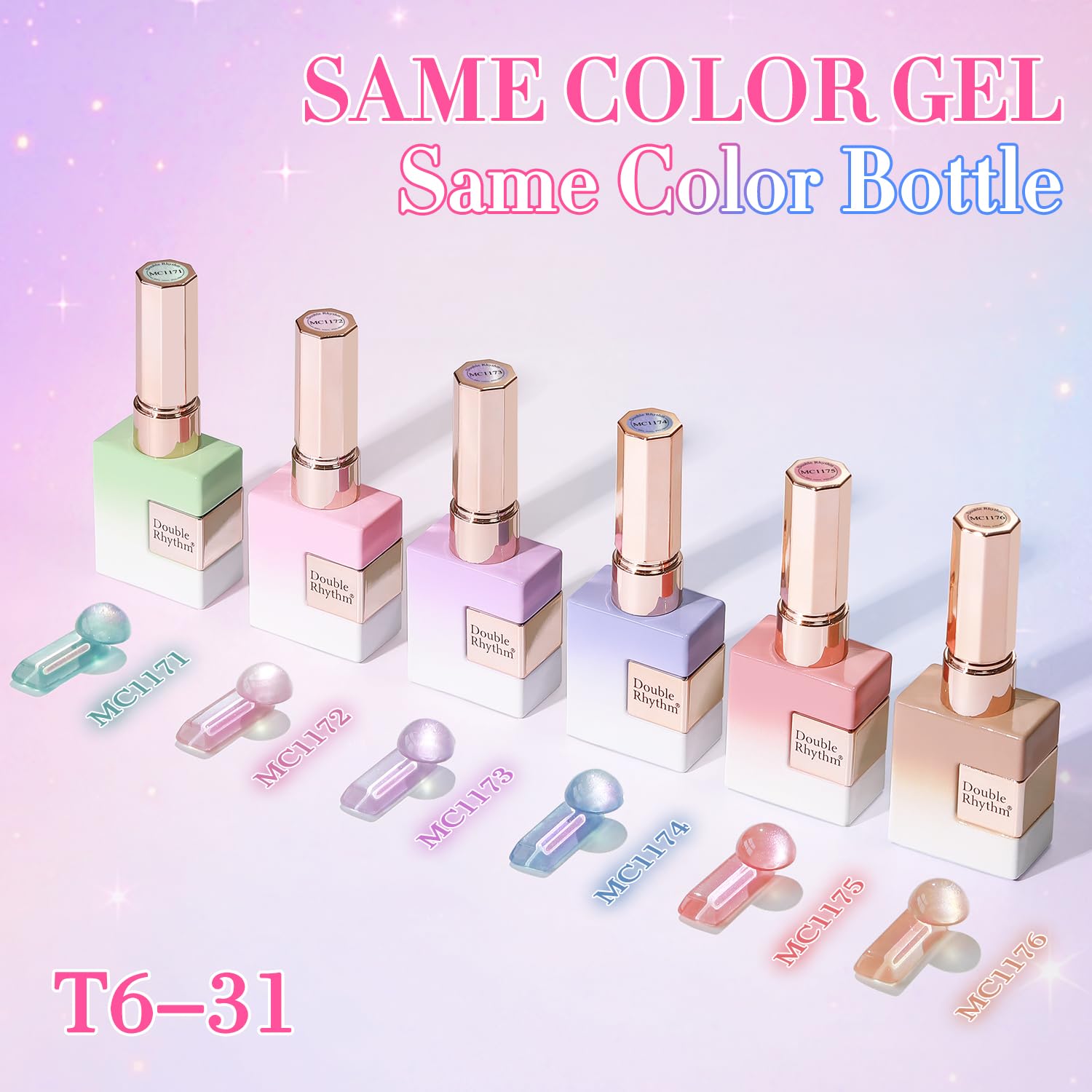 Double Rhythm base coat Mermaid Pink Rose T6-31 for smooth foundation