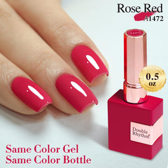 Double Rhythm base coat and top coat steps for a smooth, glossy wear.