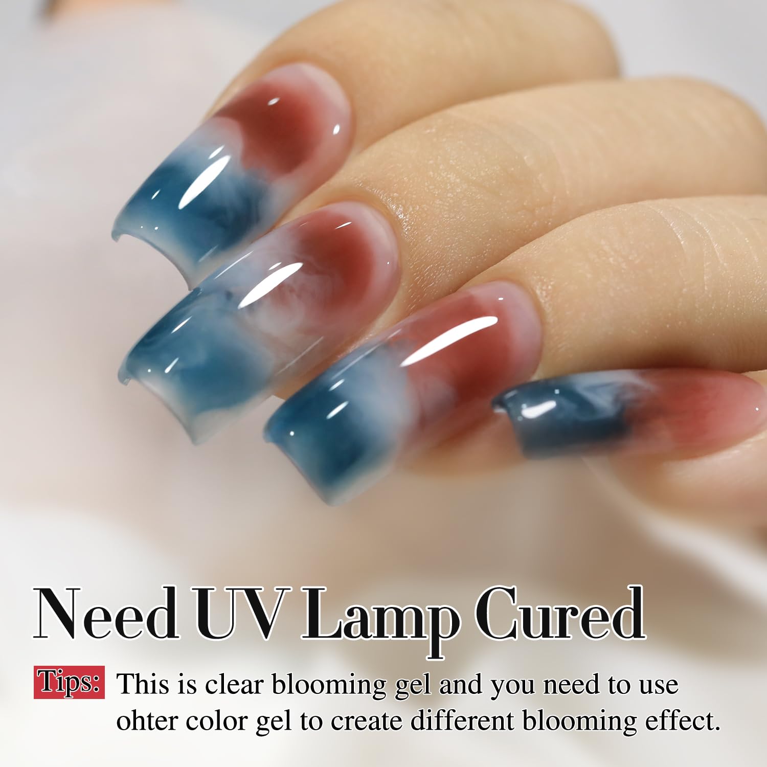Double Rhythm Blooming Gel stripe-art style with seamless transitions