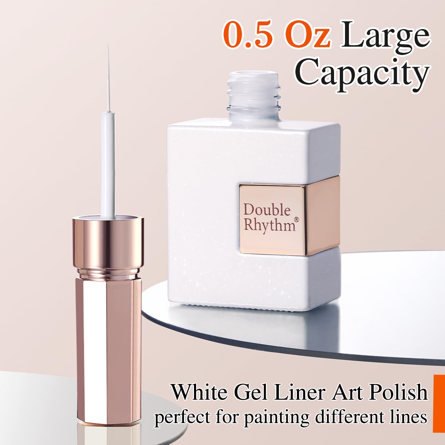 Double Rhythm bronze mirror finish swatch highlights reflective shimmer