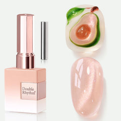 Double Rhythm cat-eye polish with magnet creates shifting depth for at-home nail art