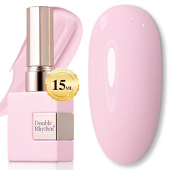 Double Rhythm creamy pink A1389 bottle showing sheer color for at-home manicure