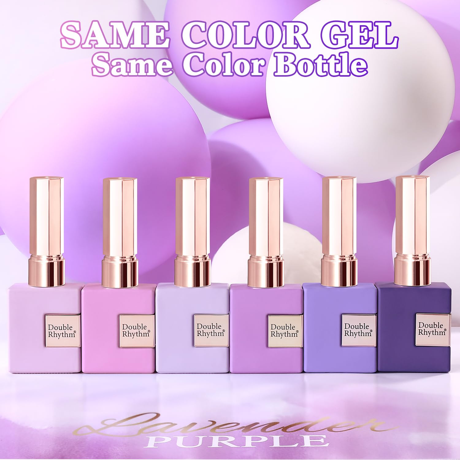 Double Rhythm dark purple gel polish provides rich color depth for statement nails.