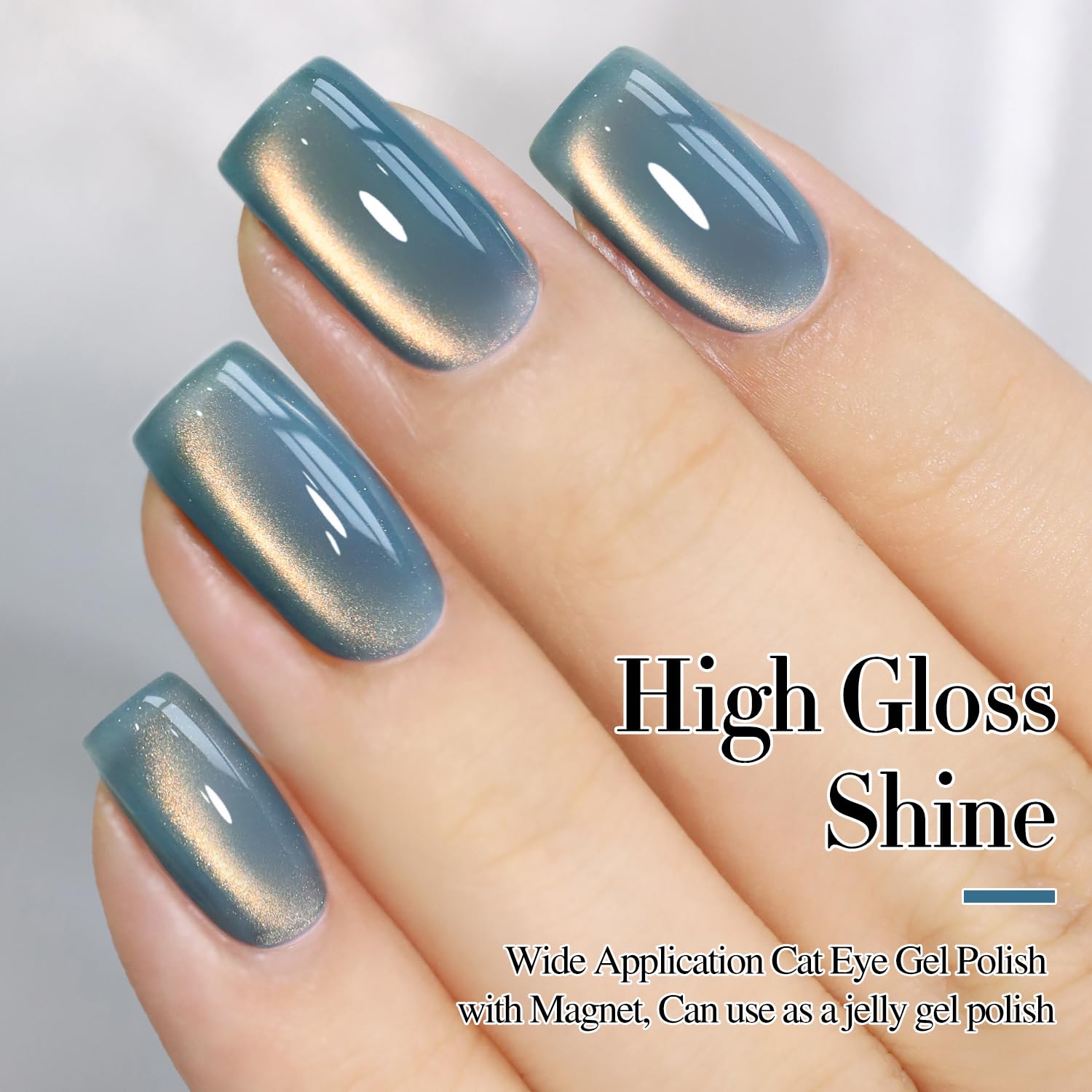 Double Rhythm gel polish bottle with magnetic cap shown in a clean home setup.