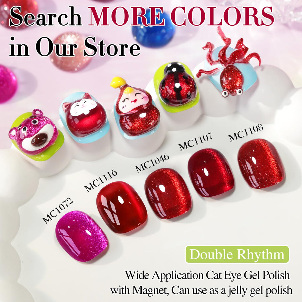 Gift-ready Double Rhythm cat eye gel polish kit concept.