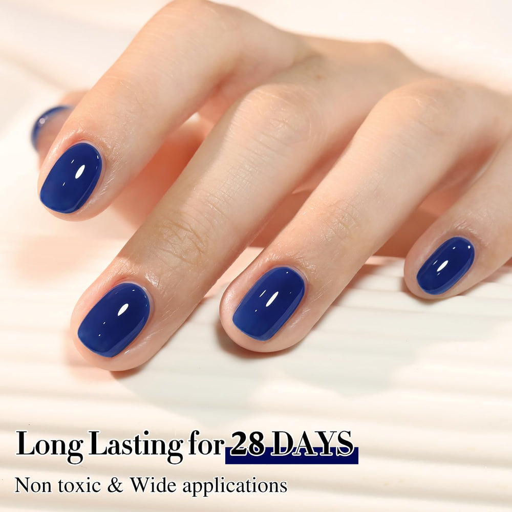 Double Rhythm navy gel polish makes a thoughtful gift for nail art lovers.