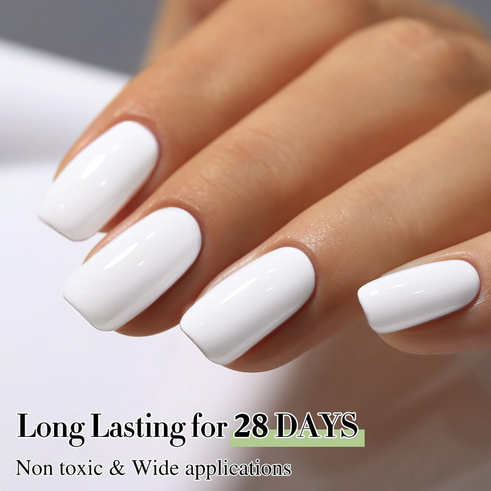 Close-up of glossy finish from Double Rhythm gel polish