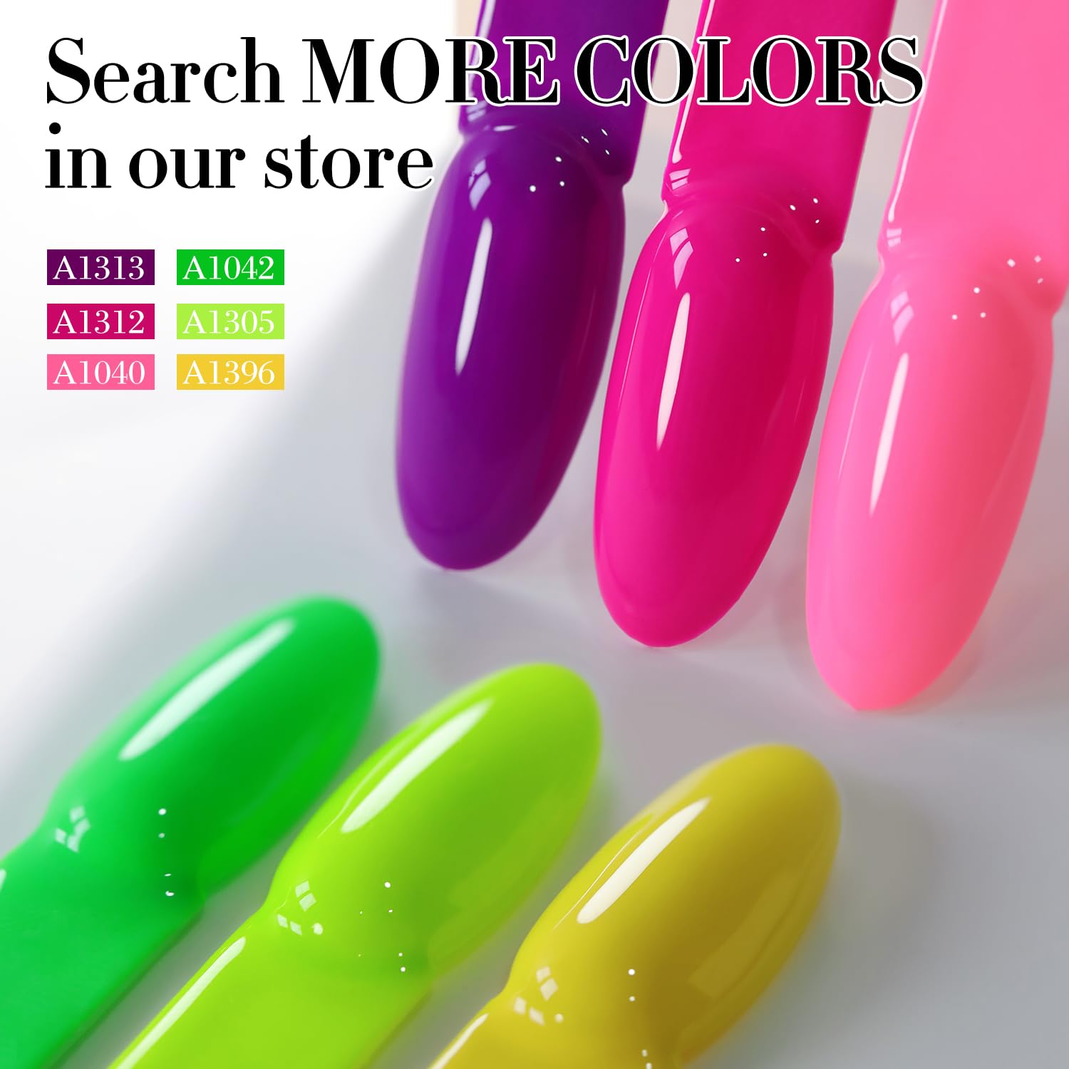 Nails with a glossy Double Rhythm hot pink finish.