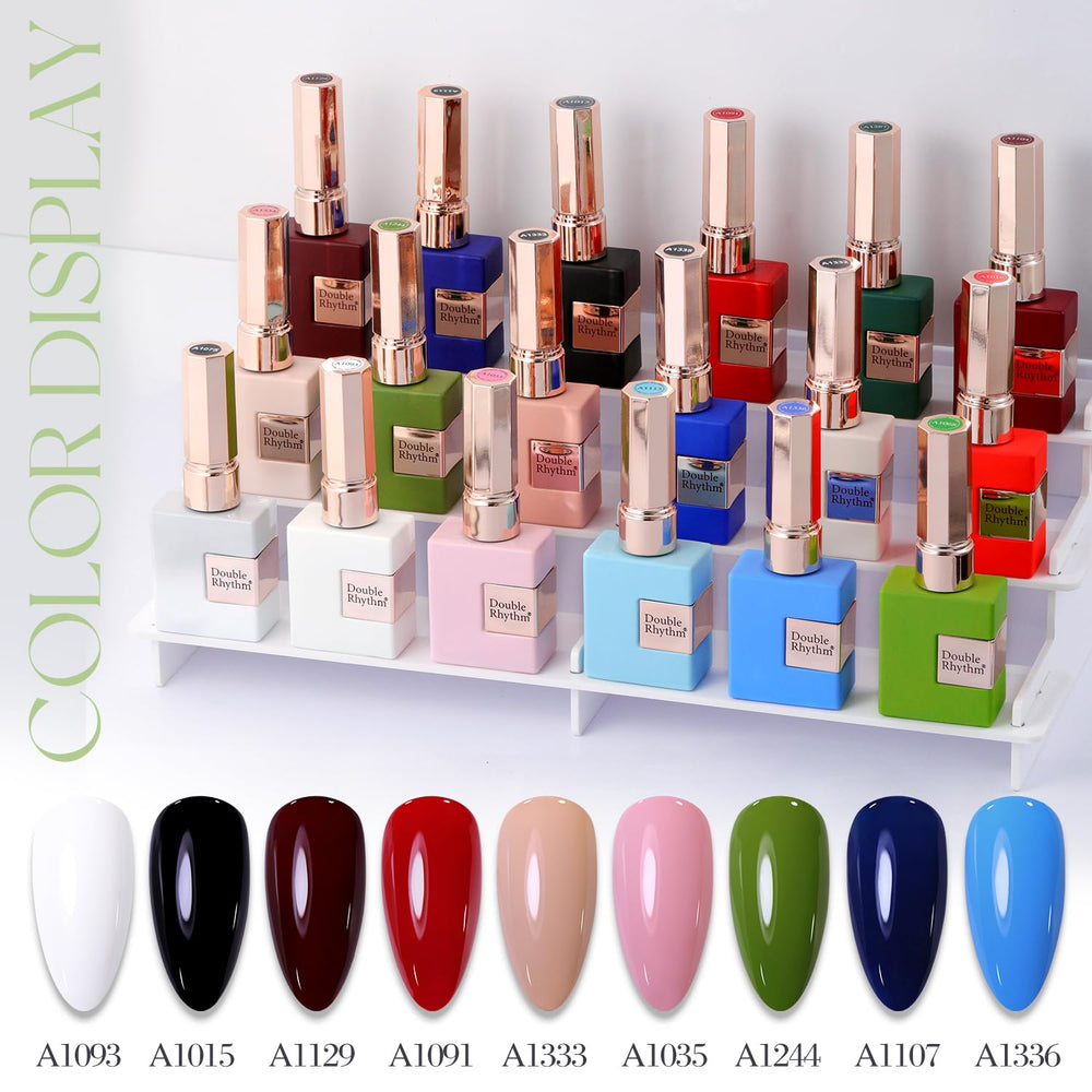 Double Rhythm Green A1409 salon-ready application demonstrated on nails.