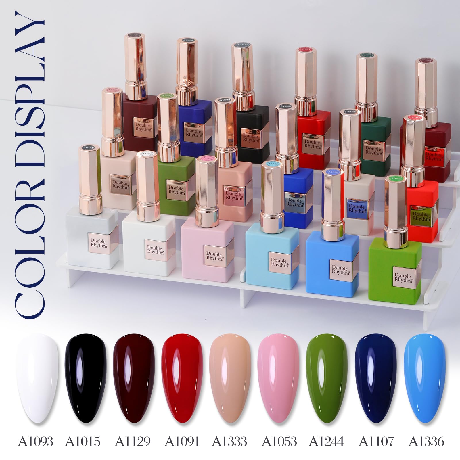 Double Rhythm glossy finish highlights long-lasting shine when properly applied.