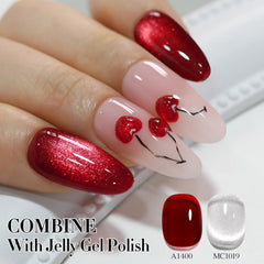 Double Rhythm holographic glitter gel jar for striking nail art