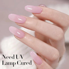 Double Rhythm jelly gel polish brush applying smooth coat.