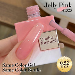 Bottle of Double Rhythm jelly polish being shaken to mix texture