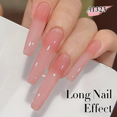 Layered effect demo of Double Rhythm jelly polish on a nail swatch