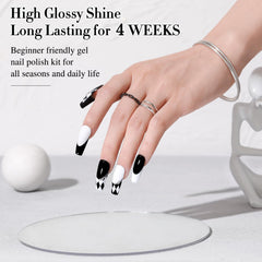 Double Rhythm black gel polish swatch for bold, high-impact color.