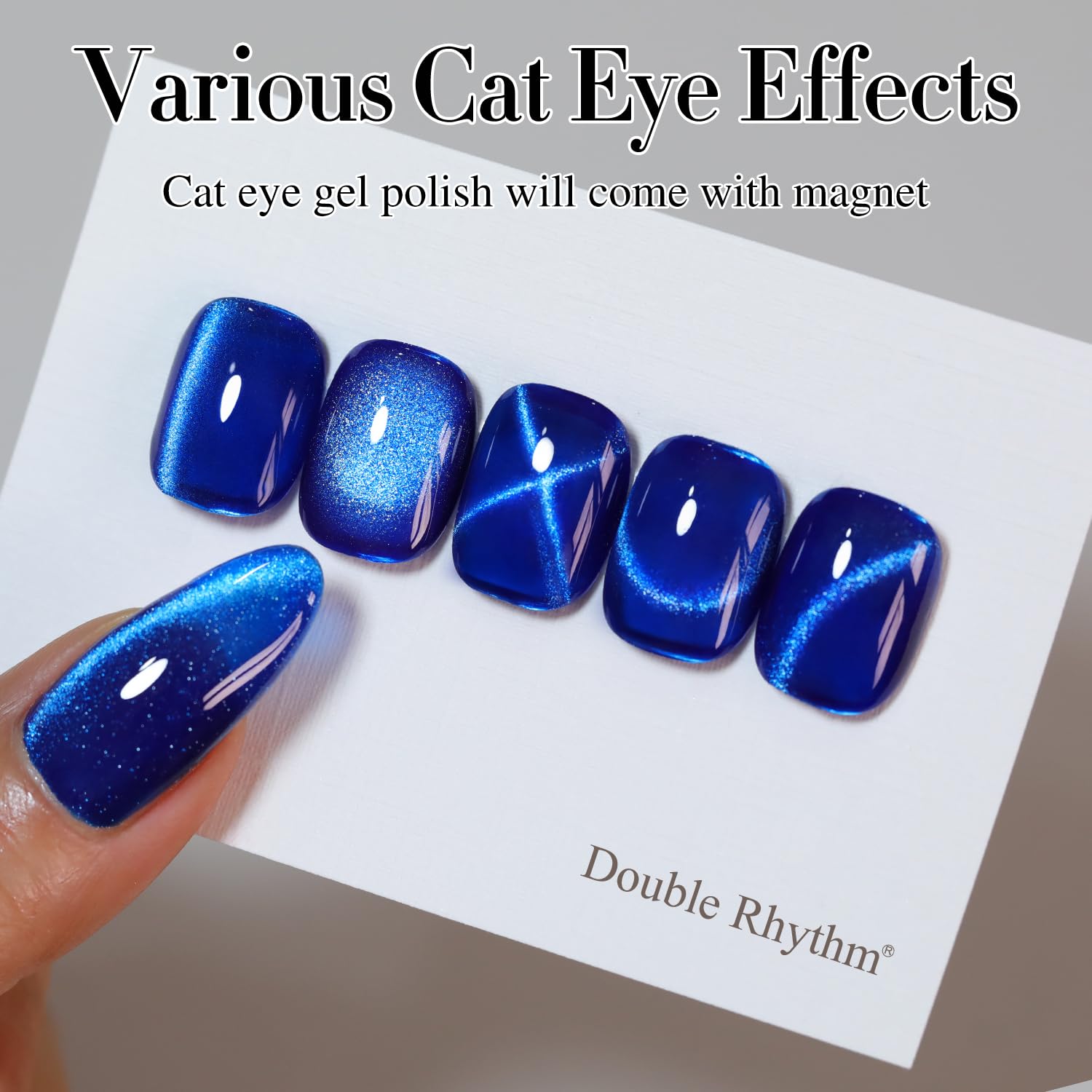 LED curing process for Double Rhythm cat eye gel polish