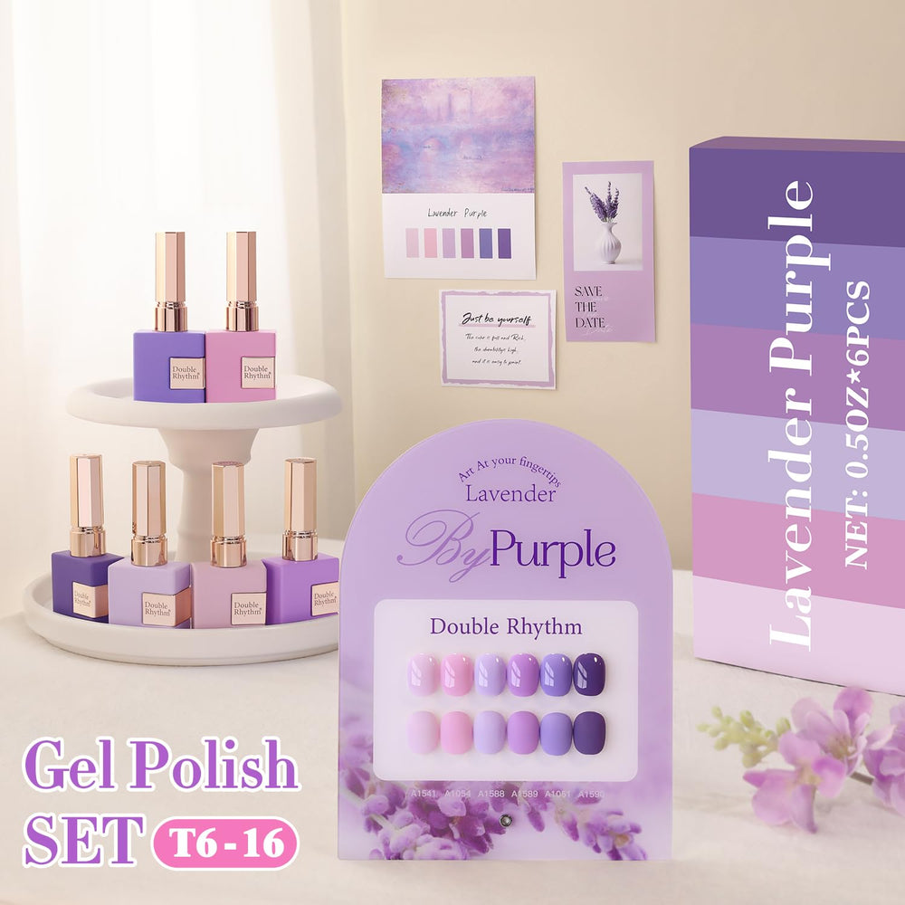 Double Rhythm light purple gel polish offers wearable shade for everyday styles.