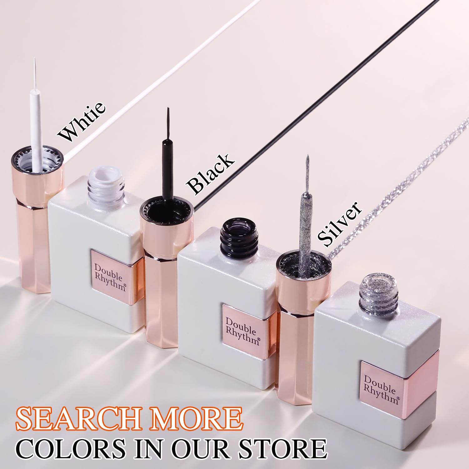 Double Rhythm gel liner brush stroke close-up shows smooth application