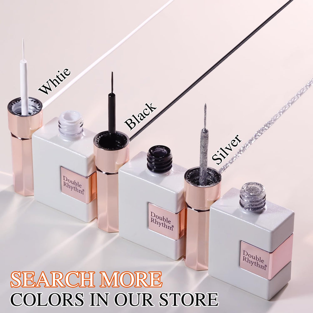 Double Rhythm gel liner brush stroke close-up shows smooth application