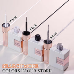 Double Rhythm gel liner brush stroke close-up shows smooth application